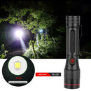 IP44 Waterproof Mini 600lm P8LED Flashlights 3 Modes Smart Glare Flashlight