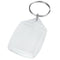 50x Clear Acrylic Plastic Blank Keyrings Insert Passport Photo Keychain Key K8N1