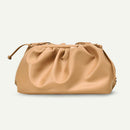 Fashion Women Shoulder Crossbody Bag PU Leather Solid Color Clutch (Camel) SN9F
