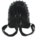 Women Small Good Leather Backpack Rivet Daily Cute Black Backpack for Teena W6B7