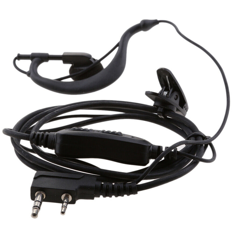 1.5m Earpiece Mic Dual PTT Earphone Headset For  BF UV-82 82L UV-89