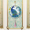 Peacock Mural Pink Tassels Special Shape DIY Diamond Painting Home Decor