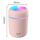 USB Aromatherapy Oil Diffuser Ultrasonic Air Humidifier Mist Maker (Pink) A