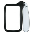 2X Handheld Folding Magnifier With 5 Led Light Hd Acrylic Square Magnifying