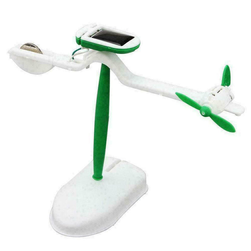 DIY Assembly 6 in 1 Solar Panel Puppies Plane Kit Kid Science Toys Educatio E8U8