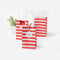 Striped White Kraft Paper Bag Korean Packaging Small Gift Carry Bag Special F7I6
