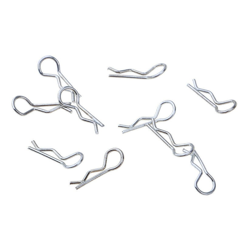 Metal Body Clip Cotter Pins R-Pin for   1/28 RC Car Models, Pack of 10