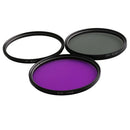 55mm Multi-Coated UV / CPL / FLD Professional Lens Filter Kit Comes with Carry