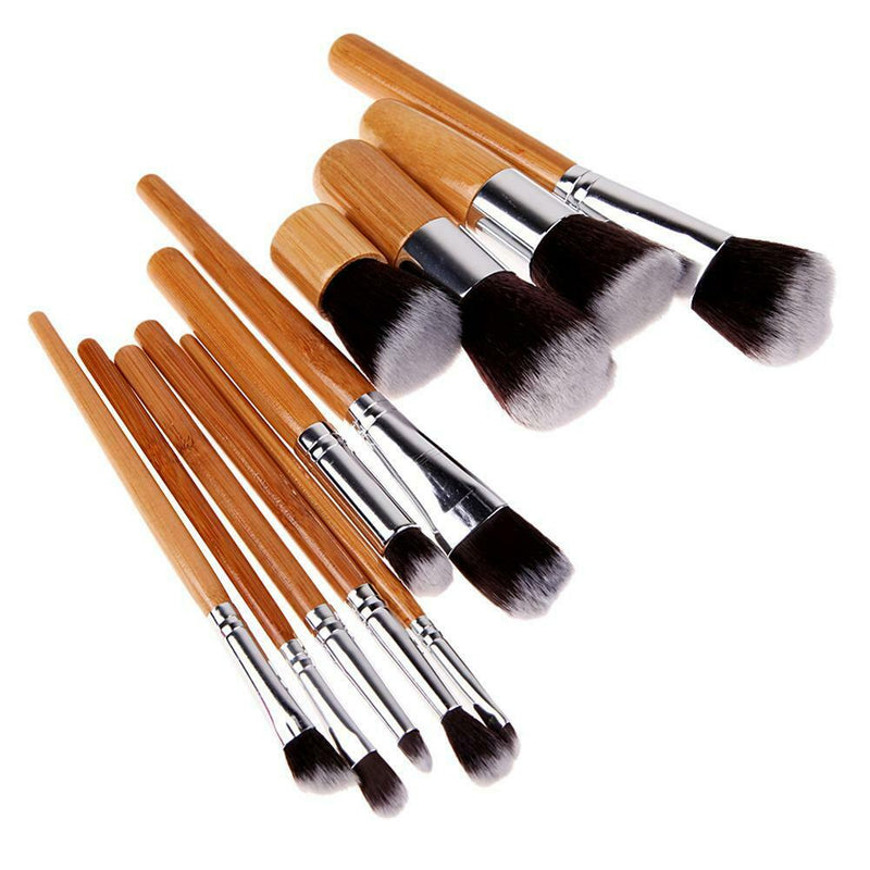 11 Pcs Makeup Brush + Sponge Puff A