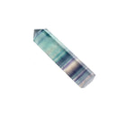 1PC Natural Fluorite Quartz Crystal Stone Colorful Striped Hexagonal Wand BX