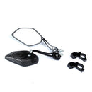 Cycling Riding Bicycle Bike Rear View Mirror Convex Reflector Mirror With W