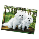 11CT Animals Dogs Stamped Cross Stitch Kits for Adults Patterns DIY Home