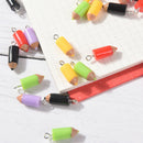 10PCS Mixed Pencil Jewelry Crafts Charm Pendant Keychain Necklace DIY Finding FT