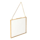 Metal & Glass Hanging Photo Frame Portrait & Landscape & Specimen 16x14cm