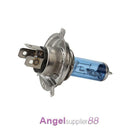 55/60W 4x H4 12V Car Super white Xenon Halogen Light Bulb Headlight Lamp Blue