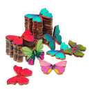 50pcs/set Wood Butterfly Handmade 2 Holes Wood Buttons Sewing Scrapbooking DIY