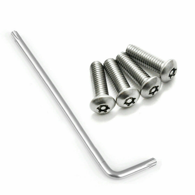 1 Set Car Anti Theft Anti-Tamper Security License Plate Screws Stainless Steel