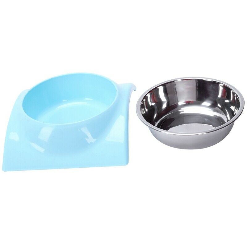 Pet Dog Cat Feeders Stainless Steel Dog Bowls Small Dogs Bowl Blue