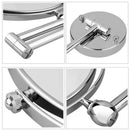 Chrome Round Extending 8 inches cosmetic wall mounted make up mirror shavin