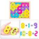 Wooden Number Blocks Puzzle Toys Preschool Stacking Blocks for 1-3 Years Old