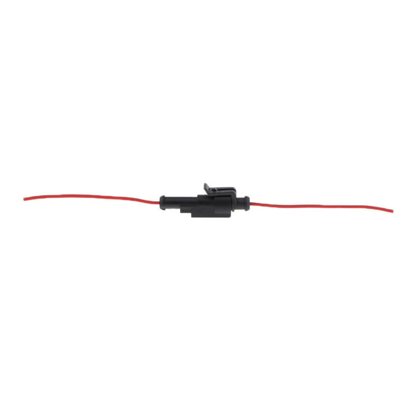 Plastic Car HID Electrical Wire Plug w/ 14AWG Cable Wire Harness 1pin-Red