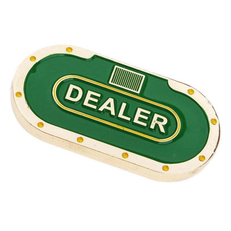 Metal Oval Poker Dealer Button Poker Chip Pressing Poker Card Guard Protection