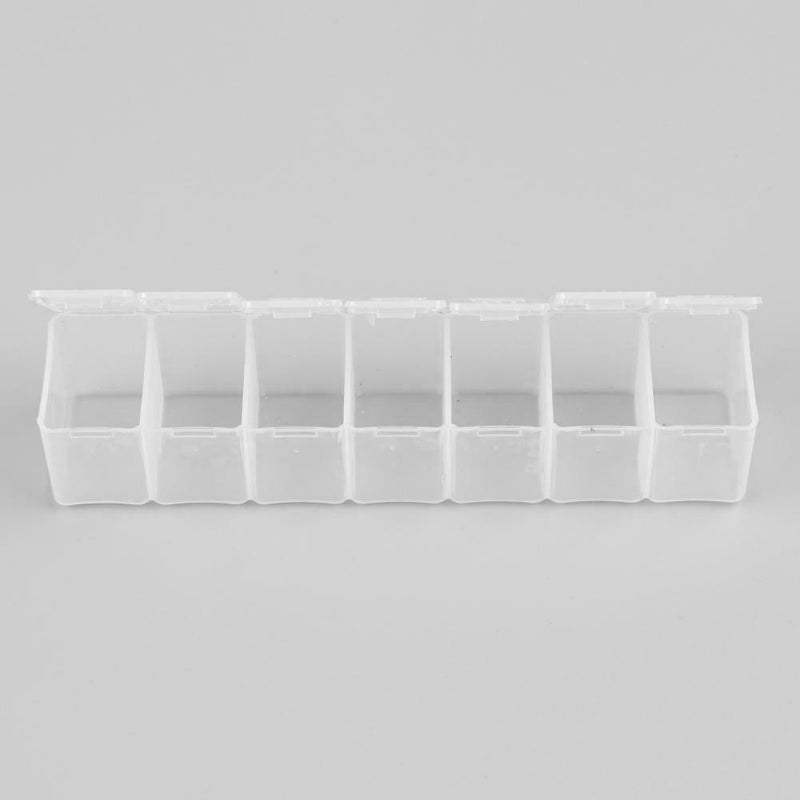 Portable 7 Day Weekly Clear Tablet Pill Box Medicine Holder Splitters hv2n