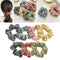 6Pc Daisy Hair Band Scrunchies Art Plaid Elastic Bobble For Ponytail Girls Women
