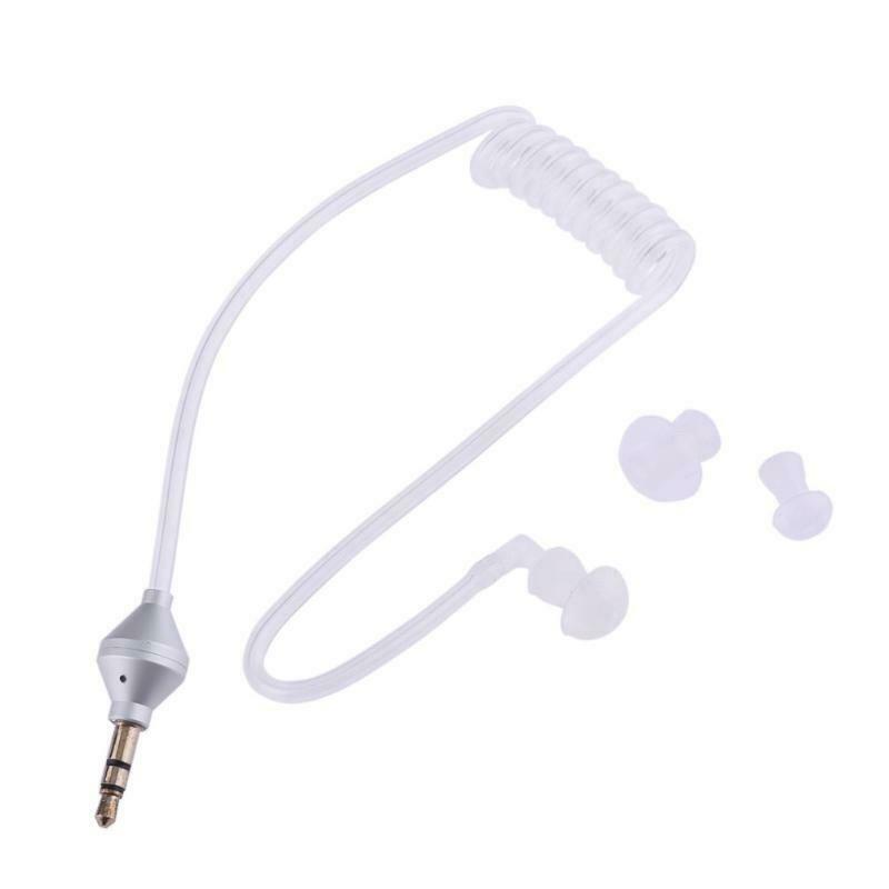 Anti-Radiation Headphones Air Tube Mono Stereo Headset Monaural 3.5mm Headp E4K8