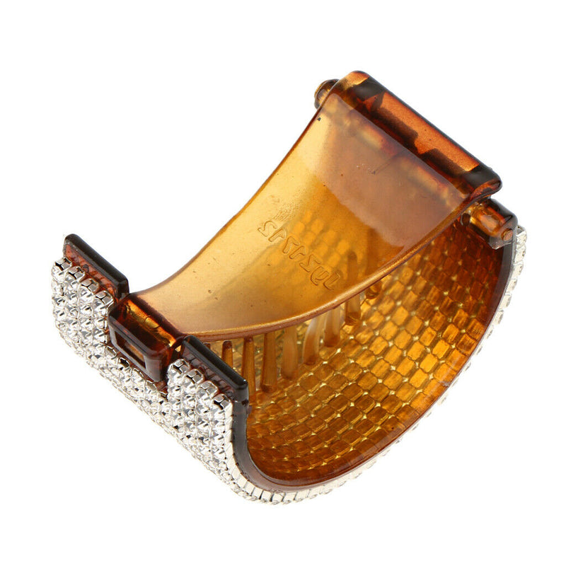 2 Pieces Blingbling Rhinestone Hair Grip Clip Crystal Cuff