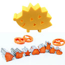 10pcs Hedgehog Shaped Box Vegetable Fruit Mini Cutter Cake Cookies Cutter Mold U