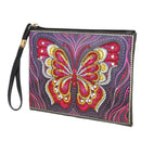 DIY Butterfly Special Shaped Diamond Painting Wristlet Wallet Women Clutch