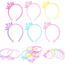 6x Crown Headbands Baby Girl Kids Hairband Hair Hoop Boho Elastic Headwear  BX