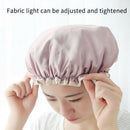 Solid Color Shower Cap for Long Hair Waterproof Mold Washable Hair Cover Wo