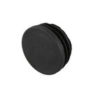 10 Pcs Plastic Blanking End Caps 38mm Round Tube Insert Plug Black X2N1