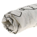 Cotton Lange New born Swaddle Blanket Sleeping bag 110 cm x 110 cm - Milk Y6P4