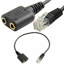 2x RJ9 To 2 Port 3.5mm Female Jack headset Adapter Cable for Telephone Head