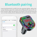 Car Bluetooth V5.0 FM Transmitter Fast Charge Radio Adapter Hands-Free Call
