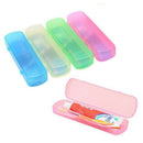 Pack of 4 Different Color Travel Toothbrush Toothpaste Holder Case for Trav M3T7