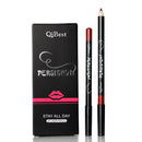 QiBest Black Rod Waterproof 12 Color Lip Liner Pen Lasting Lip Matte Lipsti