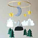 Boys/Girls Baby Crib Mobile Woodland Night Nursery Mobile Decoration Felt