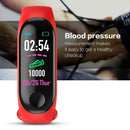 M3 Blood Pressure Oxygen Heart Rate IP67 Waterproof Smart Bracelet (Red)