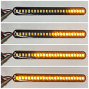 24LED Universal motorcycle turn signal strip water tail brake light indicat_