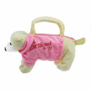 Cute Bear-Shape Plush Bag Handbag Purse for Children - Pink and Beige