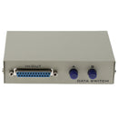 2 Port Parallel Printer DB 25 pin Data Switch Manual Selector Box 2 In 1 Out