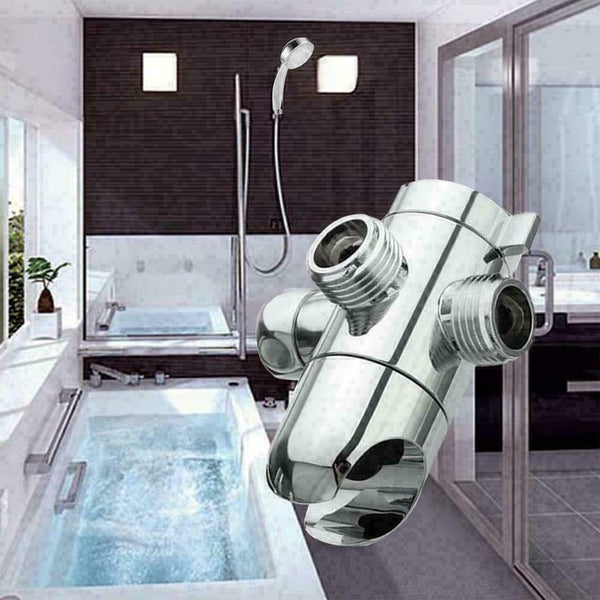 1/2'' 3 Way T adapter Water Valve For Toilet Bidet Shower Diverter Valve He K5N5