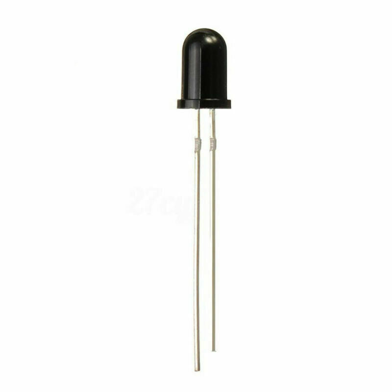 10pcs Receiver F5 5mm 940nm IR Infrared Diode Round Tube Black LED Lamps