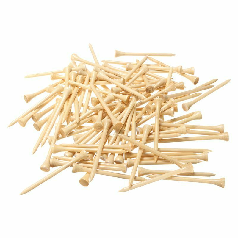 100x Burlywood Wooden Professional Golf Tees 83mm 3 1/4 inch Length Golfer