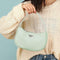 Fashion Women Handbag Nylon Simple Shoulder Shopping Bag Zip Totes (Green) A#S