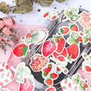 1 box strawberry Paper Stickers Diary Decor Diy Scrapbooking StationerySticke Gw